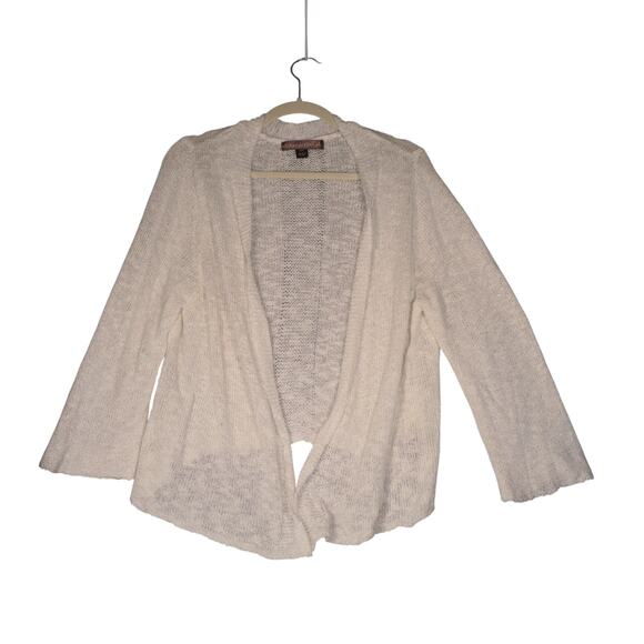 Alexandra Oak Cardigan Sweater Womens XXL Ivory Lightweight Semi Sheer Career - Picture 2 of 10